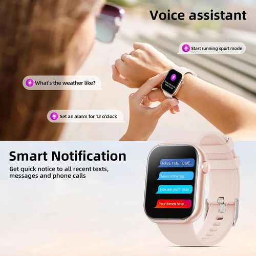 2025 New Multifunctional Smartwatch for Men and Women1.85 inch screen with call receive and make function100 plus sports modes and message reminderIP67 waterproof compatible with Android and iPhonePerfect gift choice