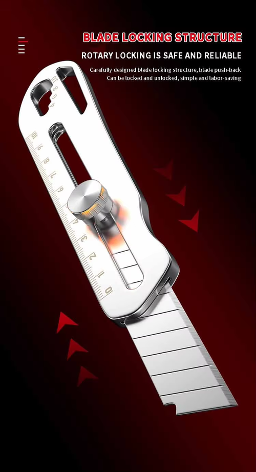 Heavy Duty Steel Utility Knife Set 2 Knives 20 Blades（Cash on delivery is supported）