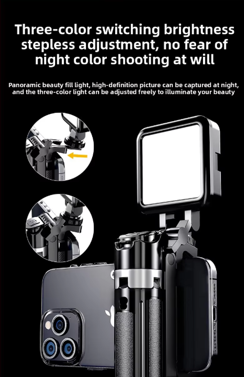 Portable Mini Bluetooth Selfie Stick Tripod for Live and Travel（Cash on delivery is supported）