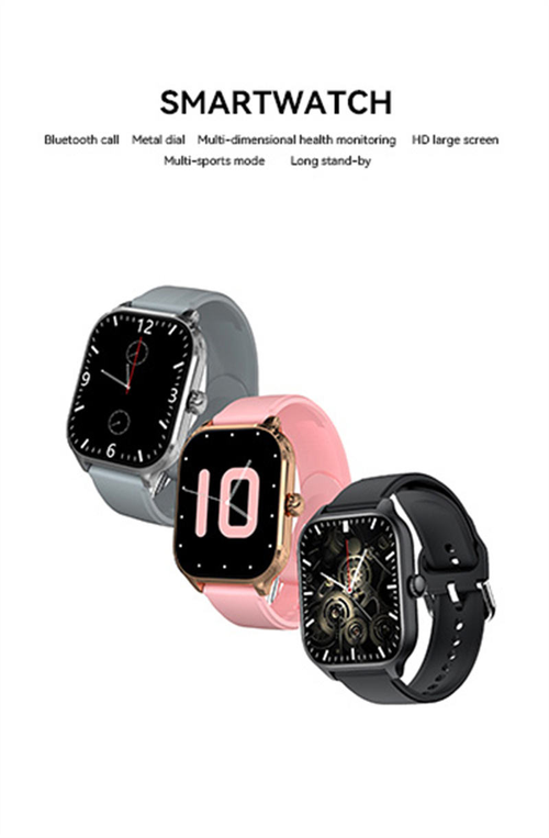 Smart Watch with Bluetooth Call and Multi-Function Notifications