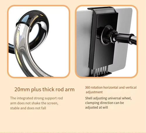 360 Rotatable Foldable Phone Tablet Clamp Stand（Cash on delivery is supported）