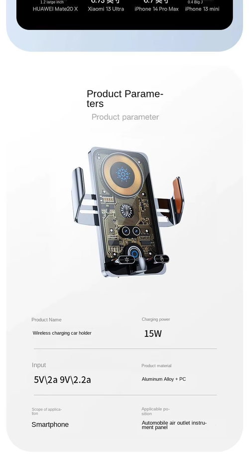 Super 66W Wireless Car Charger Magnetic Mount Auto Infrared Sensor（Cash on delivery is supported）