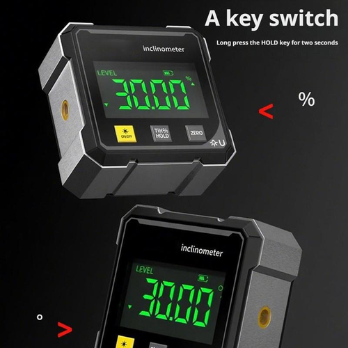Dual-Laser Digital Inclinometer Box — Household Spirit Level & Angle Measurement Tool with Strong Magnets on Four Sides