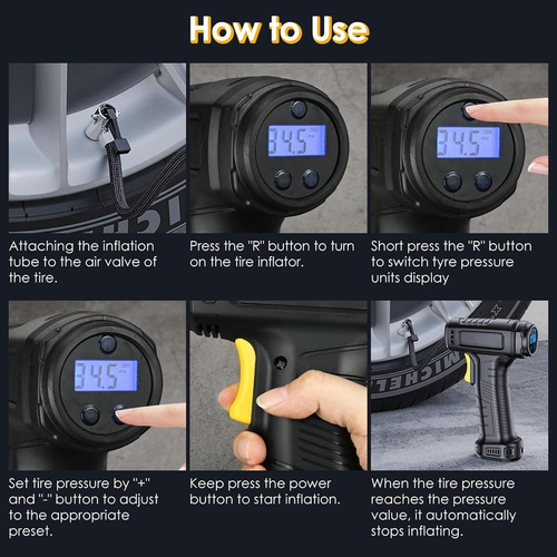 Portable Tire Inflator  Car Air Pump