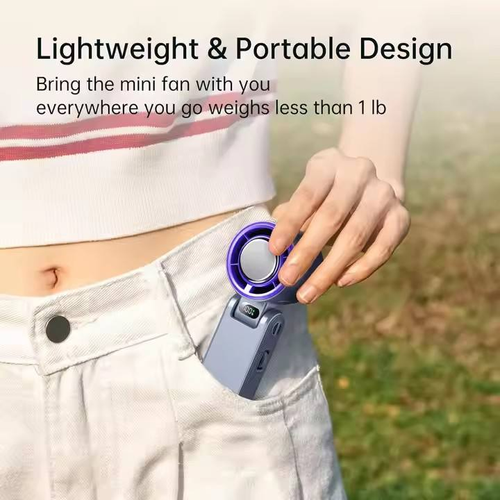 Portable Handheld Turbo Fan — 100-Speed ​​Cooling with Digital Display