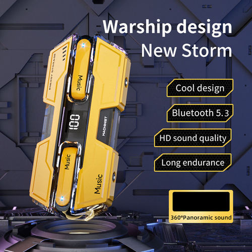 Stereo Wireless In-Ear Gaming Headphones (Mecha Style)