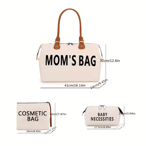 3pcs set Large Capacity Multifunctional Travel Bags Diaper Bag, Portable Mother Bag, Polyester Fiber, and