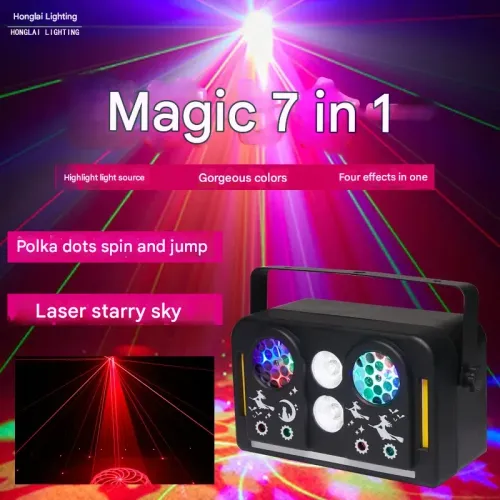2026 Magic Seven-in-One Stage Laser Light Party KTV Bar DJ Flash Effect Light Ambient Light
