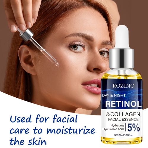 10X Ultra-Hydrating Moisturizing Multi-Effect 1pc Retinol And Collagen Powerful Moisturizing Firming Facial Serum, Containing Natural Moisturizing Ingredients, Lightweight Texture Easy to Absorb, Instant Lifting Facial Contour with One Touch