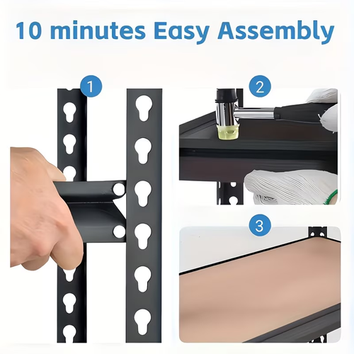 72 Inch Heavy-duty Metal Storage Rack, With A Load-bearing Capacity Of 2000 Pounds Per Layer, Adjustable Height, Easy Assembly For Independent Garage, Warehouse, Home, And Office Shelves - Industrial Style Sorting Rack, Utility Shelves