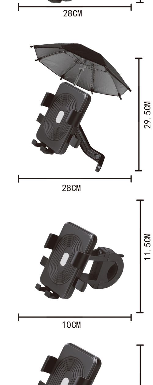 Mini parasol motorcycle phone holder cute bicycle phone holder with parasol