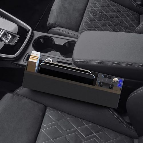 Car Seat Gap Filler Organizer With CellPhone Charging Cables