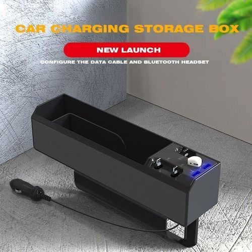 Car Seat Gap Filler Organizer With CellPhone Charging Cables