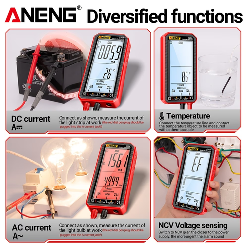 ANENG Digital Multimeter — High-Precision, Intelligent Anti-Burn Protection, Extra-Large Digital Display, Multifunctional, Fully Automatic