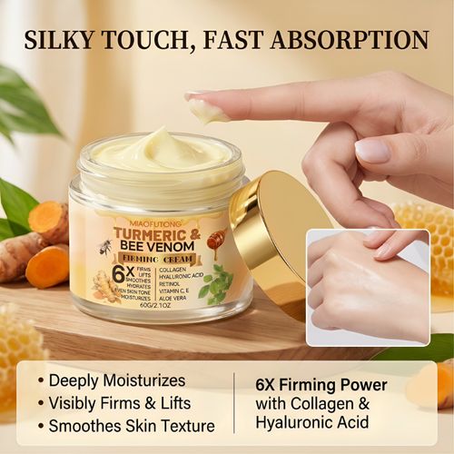 Turmeric  Bee Venom 6X Firming Cream — Moisturizing, Brightening, and Lifting Facial Skincare