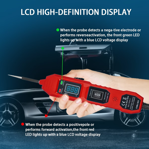 Power Circuit Tester, 3.5V-36V Mulifunctional Car Circuit Tester, 12V Probe Tester, Automotive Short Circuit Breaker Finder Tool, Power VoltageTester For Continuity Testing Test Light
