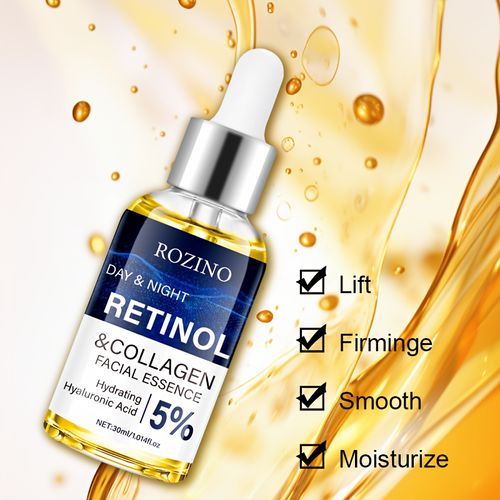 10X Ultra-Hydrating Moisturizing Multi-Effect 1pc Retinol And Collagen Powerful Moisturizing Firming Facial Serum, Containing Natural Moisturizing Ingredients, Lightweight Texture Easy to Absorb, Instant Lifting Facial Contour with One Touch