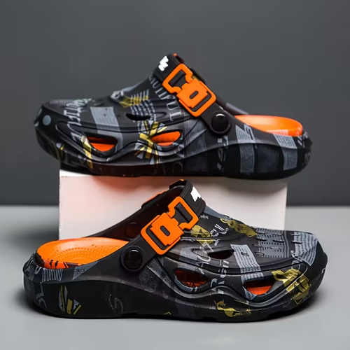 Men's Fashion Thick-Sole EVA Shoes, New Design - Slip-On, Breathable Clogs with Soft Insole, Suitable for Outdoor Comfort, Thick-Sole Shoes