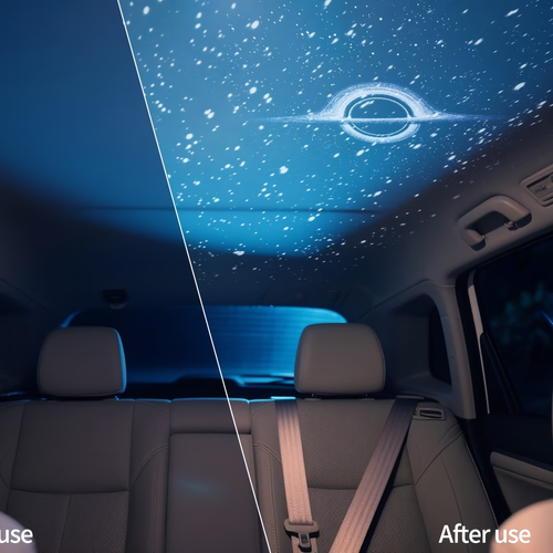 A Brand New Upgraded Usb-Powered Car Projector Light for Indoor Use, Featuring 360° Rotation. This Portable Starry Sky Lamp Serves As an Ambient Light for And Is Suitable for Ceilings, Bedrooms, Living Rooms, Rooms, Festivals