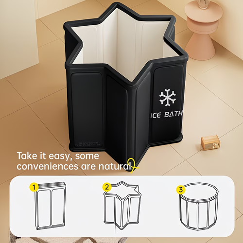 Portable Hot  Cold Relax Bathtub Suitable for Post Workout Ice Bath or Relaxation Spa Heavy Duty PVC Tub, No Inflation Installation, Quick Setup for Athletes, for  Travel Use