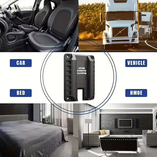 1pc Quick Draw Magnetic Gun Holder- Concealed Mount for Pistols, Rifles& Firearms- Black, Ambidextrous Design, Secure Magnetic Storage for Cars, Trucks, Walls, Desks& Indoor Use, Wallmounted Firearm Safe| Durable Polymer Construction, Pistol Holder