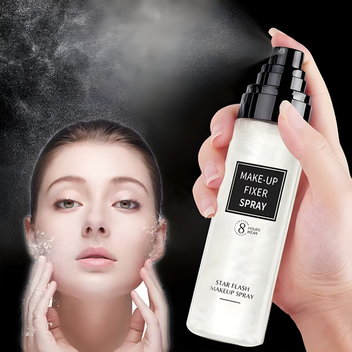 100Ml 3.4Oz, Star Flash Quicksand Makeup Setting Spray, Long-Lasting, Oil-Control, Waterproof, Sweatproof, Natural End Makeup Fixer Spray