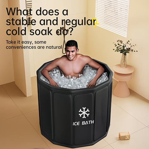 Portable Hot  Cold Relax Bathtub Suitable for Post Workout Ice Bath or Relaxation Spa Heavy Duty PVC Tub, No Inflation Installation, Quick Setup for Athletes, for  Travel Use