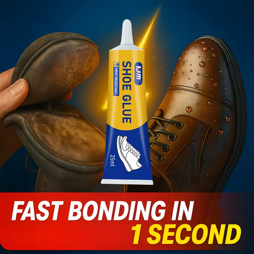 KJM Powerful Flexible Shoe Repair Glue (2-Pack) – Professional-grade, heat-resistant, leak-proof, and non-marking adhesive, suitable for athletic shoes, artificial leather, and resin crafts – features an easy-to-use and precise nozzle, providing long-lasting adhesion, specifically designed for footwear.