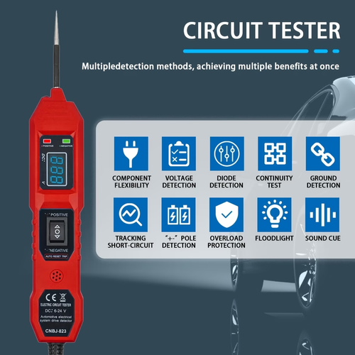 Power Circuit Tester, 3.5V-36V Mulifunctional Car Circuit Tester, 12V Probe Tester, Automotive Short Circuit Breaker Finder Tool, Power VoltageTester For Continuity Testing Test Light