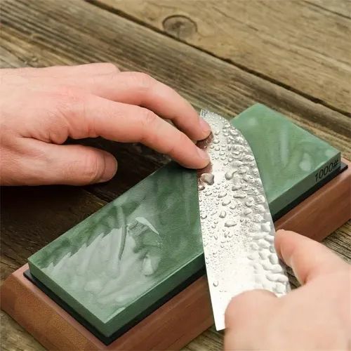 2pcs Manual Stone Knife Sharpening Set, 1000-4000 Grit, Durable Sharpening Tools for Kitchen Knives, No Electricity Needed