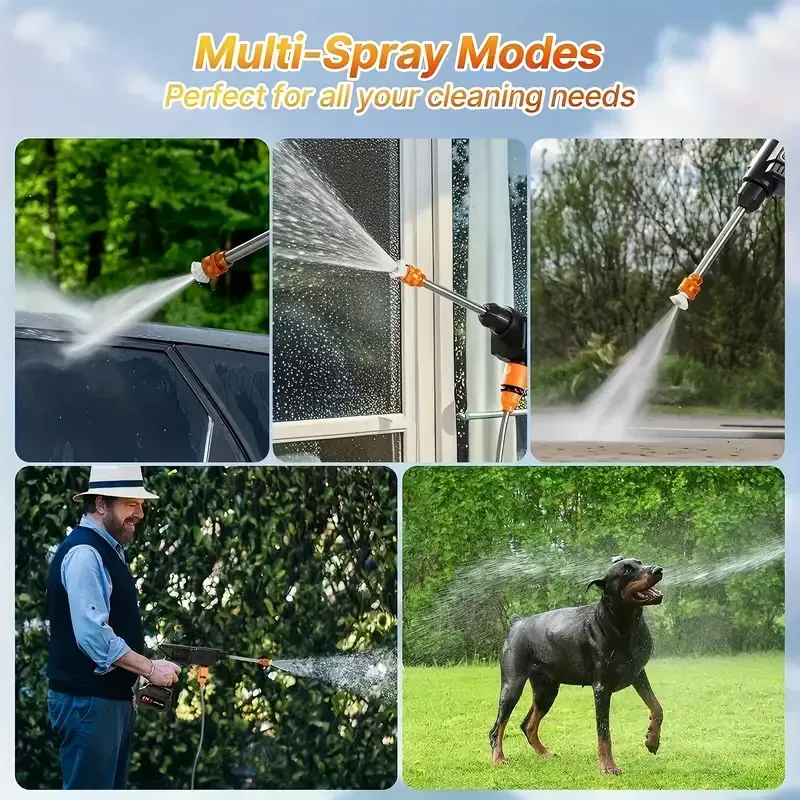 Portable Cordless Handheld High Pressure Car Wash Gun