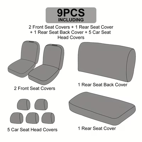 U- Design Universal Size Car Seat Cover Fit for 5 Seat