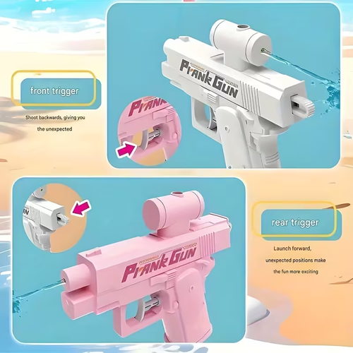 2pcs Prank Water Gun with Reversible Switch, Funny Gag Toy for Parties and Pranks