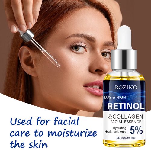 10X Ultra-Hydrating Moisturizing Multi-Effect 1pc Retinol And Collagen Powerful Moisturizing Firming Facial Serum, Containing Natural Moisturizing Ingredients, Lightweight Texture Easy to Absorb, Instant Lifting Facial Contour with One Touch