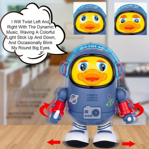 Cute And Fun Dancing Space Duck Robot, Electric Universal Fun Toy (Batteries Not Included), Cool Toy (Batteries Not Included), Cute Music Cartoon Baby Toy, Colorful Lights, Beautiful Music, Birthday, Christmas, Halloween
