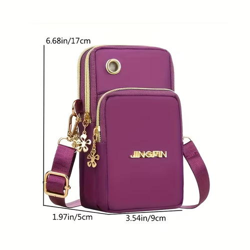 Lightweight Nylon Crossbody Phone Bag
