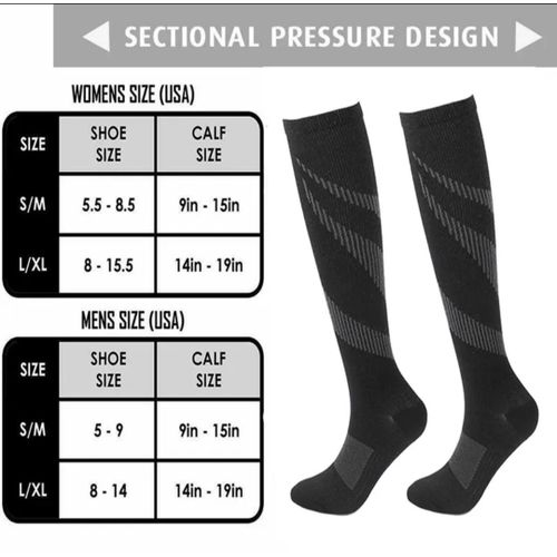 New Medical Grade Compression Socks black Ideal for Nurses, Fitness Enthusiasts,New Medical Grade Compression Socks Ideal for Nurses, Fitness Enthusiasts, Hikers, Diabetics, and Those with Varicose Veins Specialized Socks for Sports, Cycling, Running, and Soccer A Perfect Gift Choice.