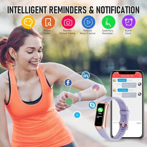 Fitness Tracker, Blood Pressure Watch with 24-7 Heart Rate, Step Counter for Walking, Step Trackers Activity Pedometer for Women Men Android iOS