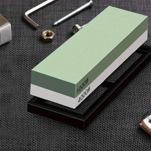 2pcs Manual Stone Knife Sharpening Set, 1000-4000 Grit, Durable Sharpening Tools for Kitchen Knives, No Electricity Needed