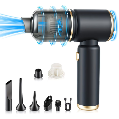 Car Vacuum Cleaner Strong Suction, 18000PA Handheld Car Vacuum Portable Cordless, 2 In 1 Air Duster And Vacuum Cleaner, Multi-Nozzles, 120W High Power Handheld Vacuum Cordless For Car, Home, Pet, Office, Mini Vacuum Cleaner, Car Accessories