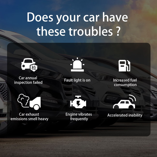 Vehicle Maintenance Tool - Fuel System Cleaner - Car Engine 3-Element Catalyst Converter Cleaner - Multi-Purpose Deep Cleaning & Fuel System Promoter - Advanced Technology with Sleek Bottle Design - Highquality Cleaner