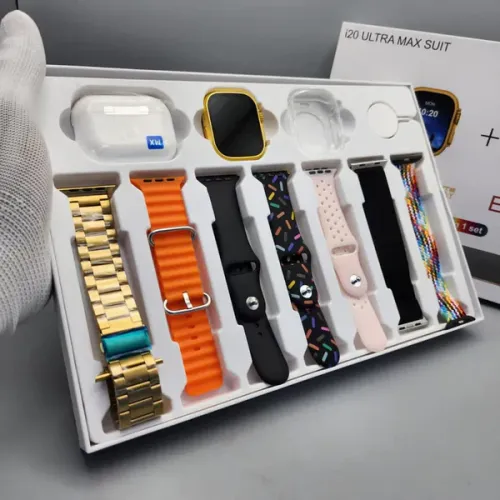 ✅ i20 Ultra Max Smartwatch 10 IN 1 Watch Set with Earpods