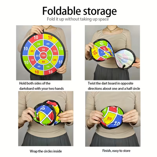 6pcs Sticky Ball Dartboard Set (Random Sticky Ball Colors) Indoor Outdoor Toy Parent- Interaction Birthday Gift Party Game Supplies