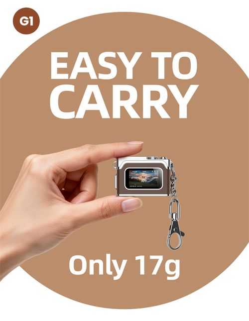 1080P FHD Mini Digital Camera, Wearable Thumb Camera with TFT LCD Screen, Auxiliary Fill Light, High-Speed Type-C Port, Portable Pocket Camera for Travel, Vlogging & Everyday Recording