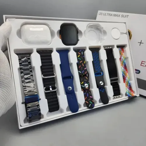 ✅ i20 Ultra Max Smartwatch 10 IN 1 Watch Set with Earpods