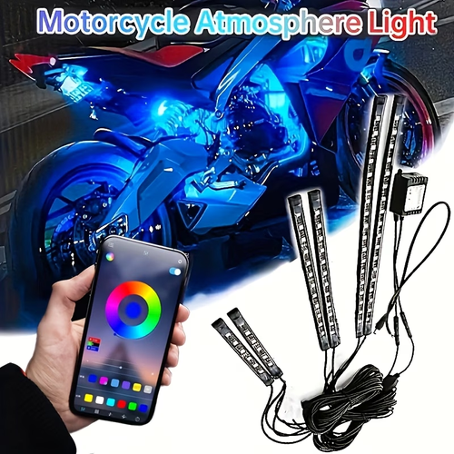 4-Piece Underglow Kit (1-to-4) — App-Controlled RGB LED Ambient Lights with Sound-Activated Music Sync