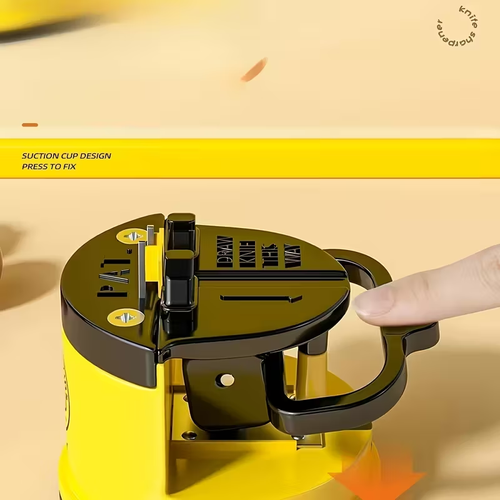 2Pcs-Hands-Free Knife Sharpener with Suction Cup - Portable Tungsten Carbide Quick Sharpening Tool, No Electricity Needed for Home, Camping & Hiking - Durable Metal Construction, Compact Design for Easy Storage, Camping Essentials, Sleek Metallic Finish, Sturdy Construction