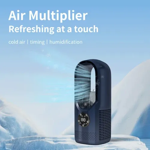 Portable Air Conditioning Fan USB Tower Fan Desktop Bladeless Fan