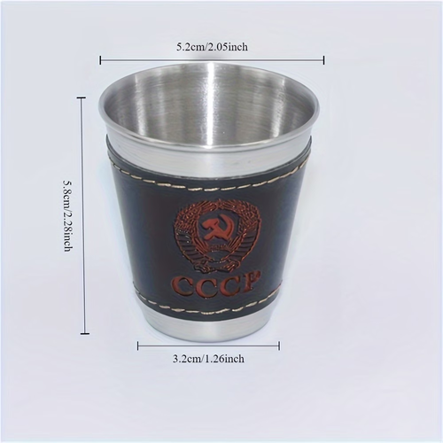 Portable Camping Cups — Silver (4 pcs x 70ml)