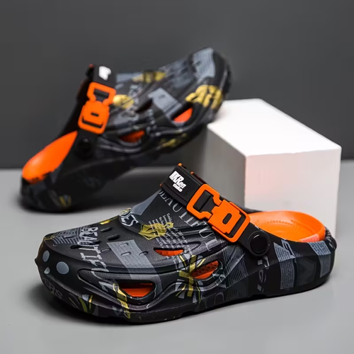 Men's Fashion Thick-Sole EVA Shoes, New Design - Slip-On, Breathable Clogs with Soft Insole, Suitable for Outdoor Comfort, Thick-Sole Shoes